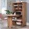Space-Saving Armoire with Drop Leaf Desk and Adjustable Shelves for Home Office or Crafting
